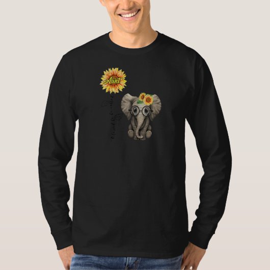 Gezegd wordt tante Hippie Elephant Tshirt A genoem (Voorkant)