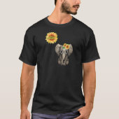 Gezegd wordt tante Hippie Elephant Tshirt A genoem (Voorkant)