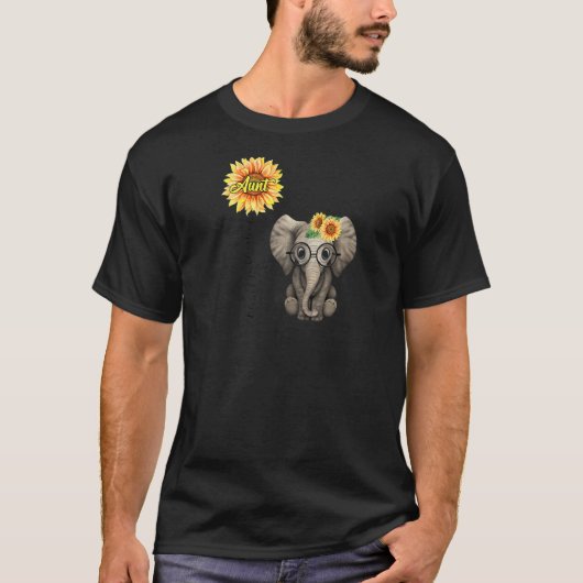 Gezegd wordt tante Hippie Elephant Tshirt A genoem (Voorkant)