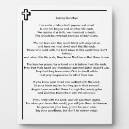 Gezegde Afscheid 8x10 Tabletop Foto Plaque Fotoplaat