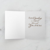 Gezegde Afscheid van collega-vrienden familie Kaart (Binnen)