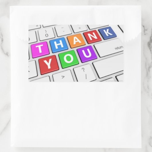 ***GEZEGDE DANK U**** COMPUTERSTIJL STICKER (Tas)