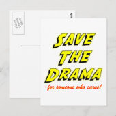 Gezegde Drama Snappy opslaan Briefkaart (Voorkant / Achterkant)