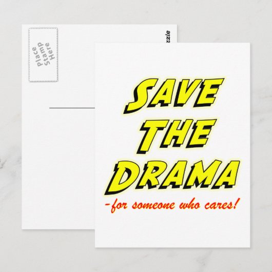 Gezegde Drama Snappy opslaan Briefkaart (Voorkant / Achterkant)