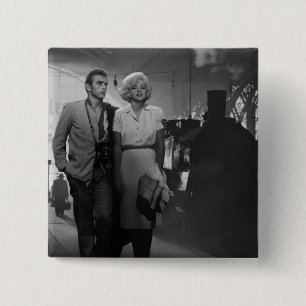 Gezegde Farewell Vierkante Button 5,1 Cm