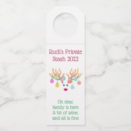 Gezegde flesje Label rendieren (Voorkant)