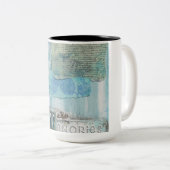 Gezegde, gemengde media Art Blue Tweekleurige Koffiemok (Voorkant rechts)