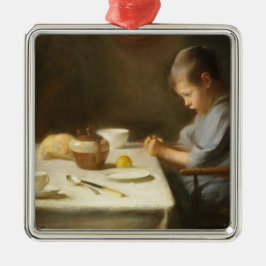 Gezegde Grace (Boy die aan de tafel bidt) Metalen Ornament