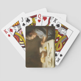 Gezegde Grace (Boy die aan de tafel bidt) Pokerkaarten