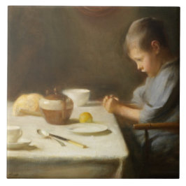 Gezegde Grace (Boy die aan de tafel bidt) Tegeltje