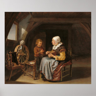 Gezegde Grace - Frans van Mieris Fine Art Poster