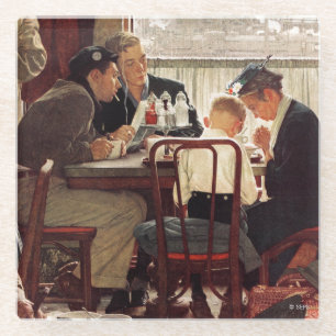 Gezegde Grace van Norman Rockwell Glazen Onderzetter