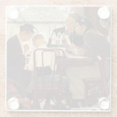 Gezegde Grace van Norman Rockwell Glazen Onderzetter (Achterkant)