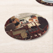 Gezegde Grace van Norman Rockwell Ronde Kartonnen Onderzetter (Gebogen)