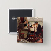 Gezegde Grace van Norman Rockwell Vierkante Button 5,1 Cm (Voorkant /achterkant)