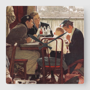 Gezegde Grace van Norman Rockwell Vierkante Klok