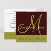 Gezegde Groen bruin Kaart (Voorkant / Achterkant)