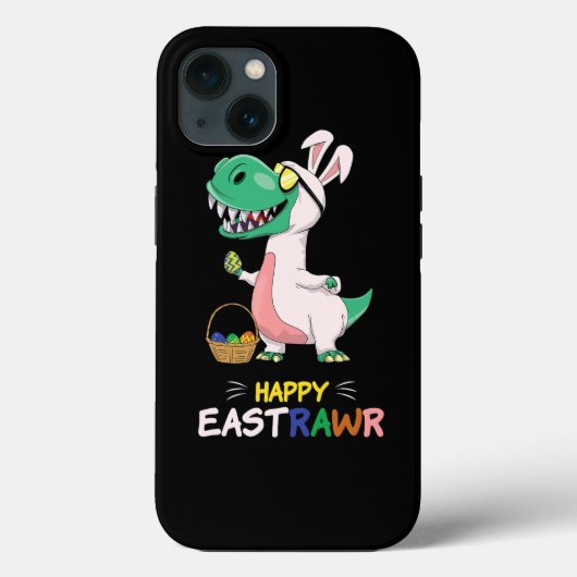 Gezegde Groeten Dinosaurus Konijnenei Happy Easter Case-Mate iPhone Case (Achterkant)
