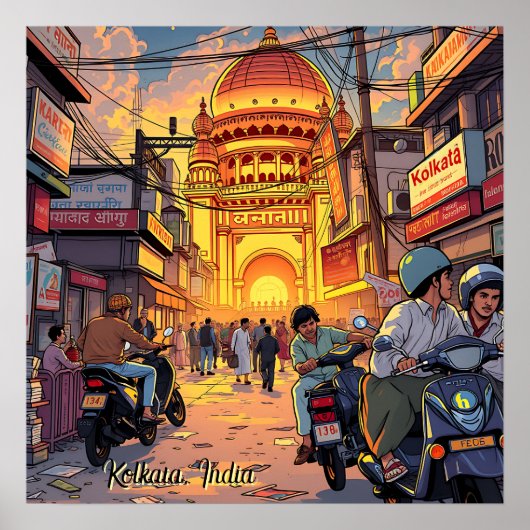 Gezegde Hallo uit India | Kolkata Poster (Voorkant)