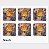 Gezegde Hallo uit India | Kolkata Vierkante Sticker (Vel)