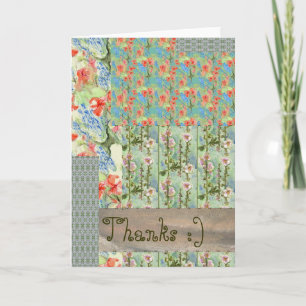 Gezegde het met veel bloemen bedankkaart