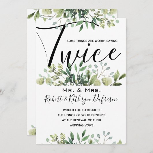 Gezegde het Tweemaal-stemmen vernieuwing Kaart (Voorkant / Achterkant)