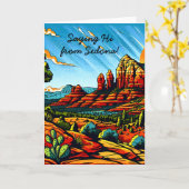 Gezegde Hi uit Sedona, Arizona Kaart (Gele Bloem)