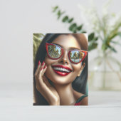 Gezegde Hi van een vakantie Briefkaart (Staand voorkant)