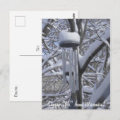 Gezegde Hi van Wisconsin Snowy Chimes Briefkaart (Voorkant / Achterkant)