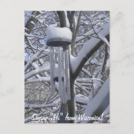 Gezegde Hi van Wisconsin Snowy Chimes Briefkaart