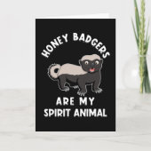 Gezegde Honey Badgers Funny Kaart (Voorkant)