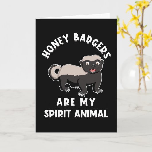 Gezegde Honey Badgers Funny Kaart (Gele Bloem)