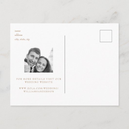 Gezegde I Do Photo Gold & White Sla de datum op Briefkaart (Achterkant)