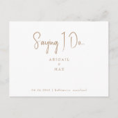 Gezegde I Do Photo Gold & White Sla de datum op Briefkaart (Voorkant)