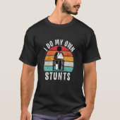 Gezegde ik doe al mijn eigen stunts gebroken been t-shirt (Voorkant)