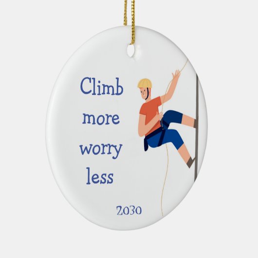 Gezegde Inspirerend Mountain Rock-klimmer Keramisch Ornament (Rechts)