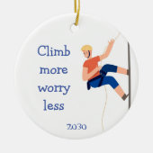 Gezegde Inspirerend Mountain Rock-klimmer Keramisch Ornament (Voorkant)