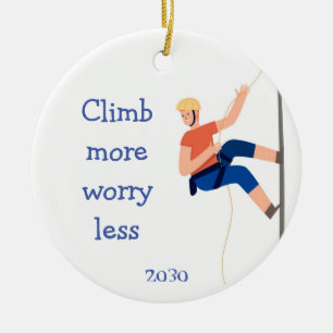 Gezegde Inspirerend Mountain Rock-klimmer Keramisch Ornament