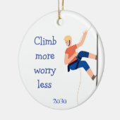 Gezegde Inspirerend Mountain Rock-klimmer Keramisch Ornament (Links)