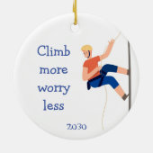 Gezegde Inspirerend Mountain Rock-klimmer Keramisch Ornament (Achterkant)