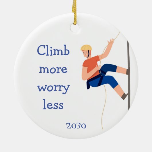 Gezegde Inspirerend Mountain Rock-klimmer Keramisch Ornament (Achterkant)