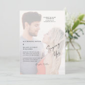 Gezegde Ja Paar Photo Beach Weddenschap Kaart (Staand voorkant)