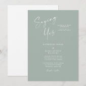 Gezegde Ja Sage Elegant Bride Parents Wedding Kaart (Voorkant / Achterkant)