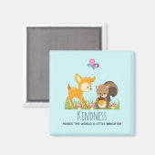 Gezegde met Cute Woodland Creats Magneet (Voorkant / Achterkant)