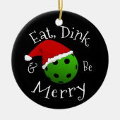 Gezegde met kerstbal keramisch ornament (Voorkant)