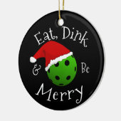 Gezegde met kerstbal keramisch ornament (Links)