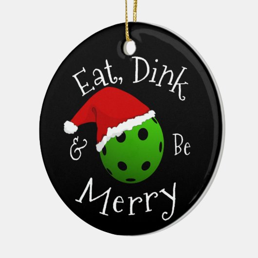 Gezegde met kerstbal keramisch ornament (Links)