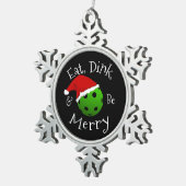 Gezegde met kerstbal tin sneeuwvlok ornament (Rechts)