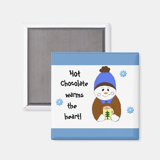 Gezegde met warme chocolade magneet (Voorkant / Achterkant)