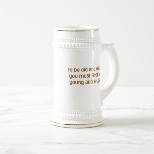 Gezegde Old and Wise Funny Bierpul (Voorkant rechts)